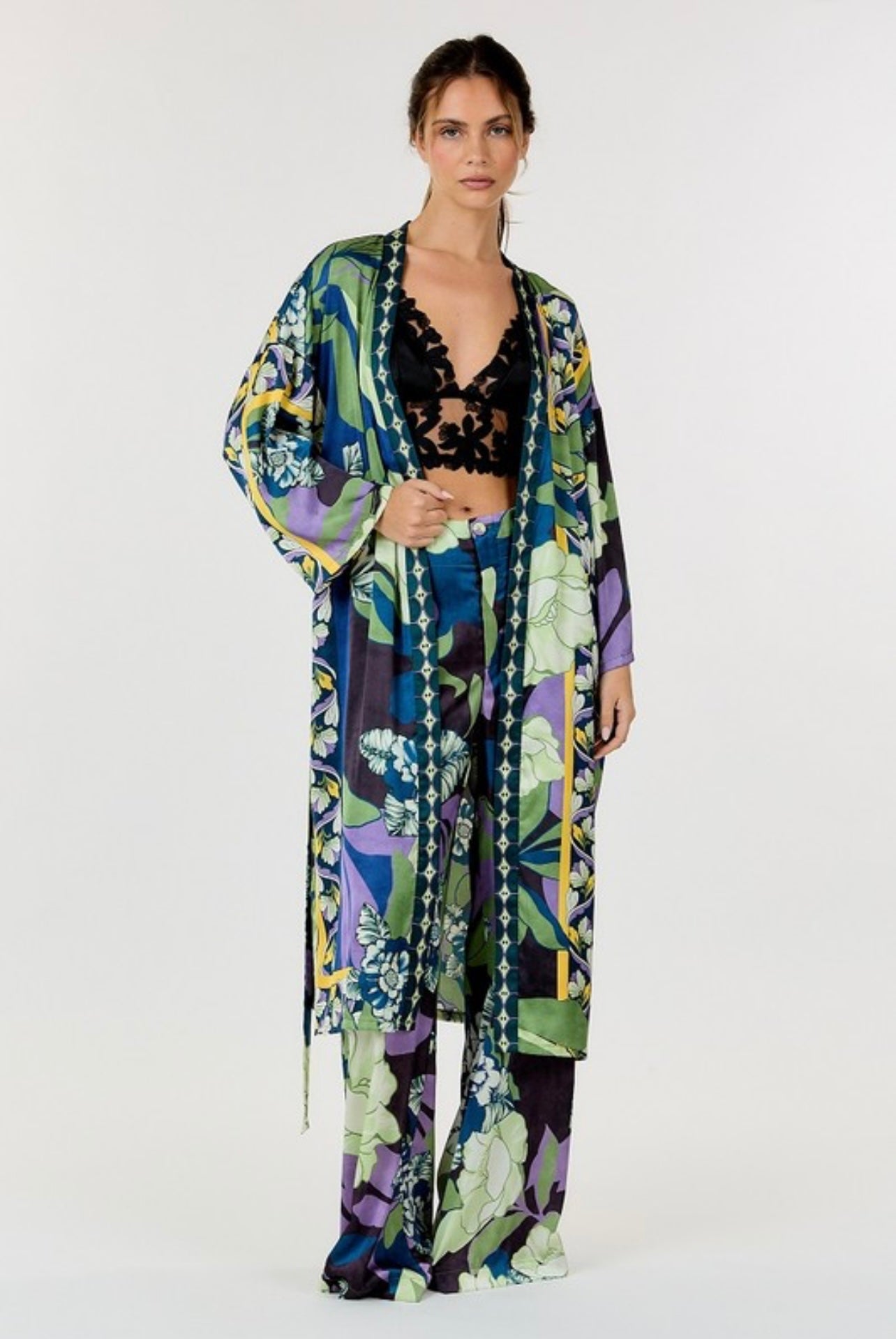 Green Floral Patchwork Lounge Set