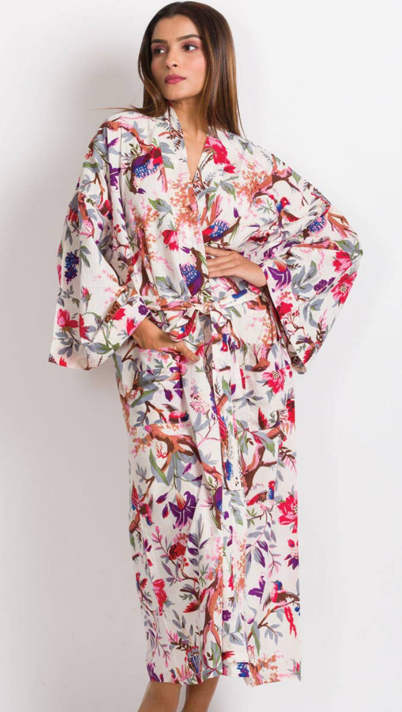 Blanc Floral Robe