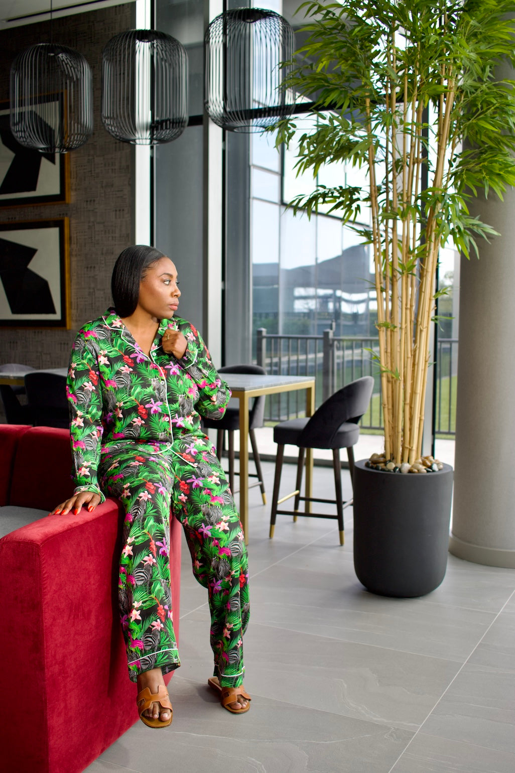 Zebra & Lilly Bamboo Pajama Set