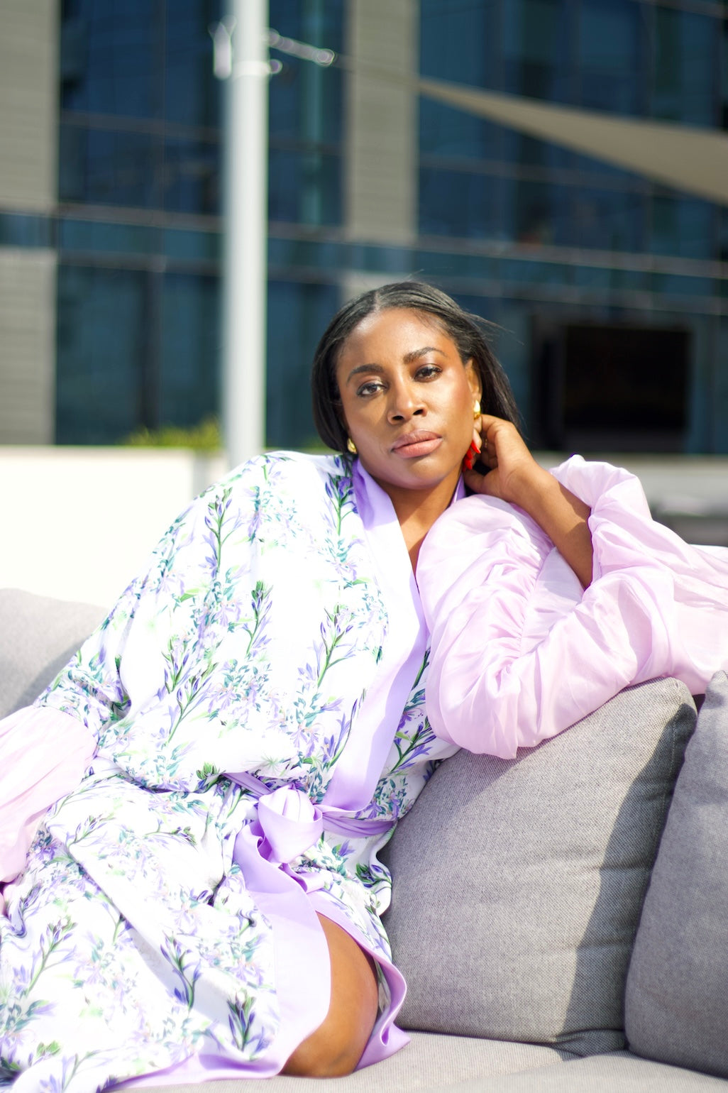 Purple Honeysuckle Bamboo Robe