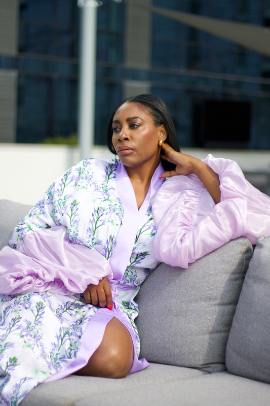 Purple Honeysuckle Bamboo Robe