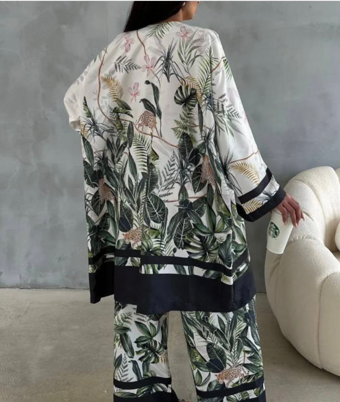 Floral Satin Lounge Set